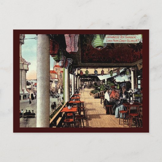 Japanse Tea Garden, Coney Island, NY 1912  Briefkaart (Voorkant)