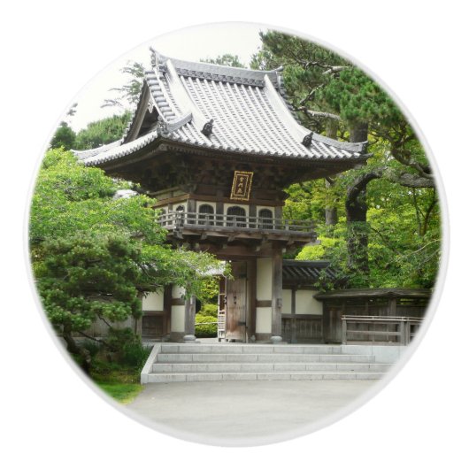 Japanse Tea Garden in San Francisco Keramische Knop (Voorkant)