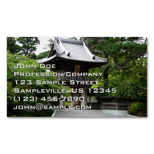 Japanse Tea Garden in San Francisco Magnetisch Visitekaartje (Voorkant)