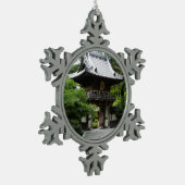 Japanse Tea Garden in San Francisco Tin Sneeuwvlok Ornament (Links)