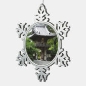 Japanse Tea Garden in San Francisco Tin Sneeuwvlok Ornament (Rechts)