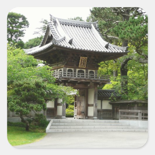 Japanse Tea Garden in San Francisco Vierkante Sticker (Voorkant)