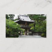 Japanse Tea Garden in San Francisco Visitekaartje (Achterkant)