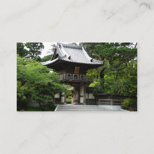 Japanse Tea Garden in San Francisco Visitekaartje (Achterkant)