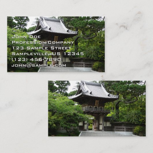 Japanse Tea Garden in San Francisco Visitekaartje (Voorkant / Achterkant)