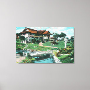 Japanse Tea Garden ViewCoronado, CA Canvas Afdruk