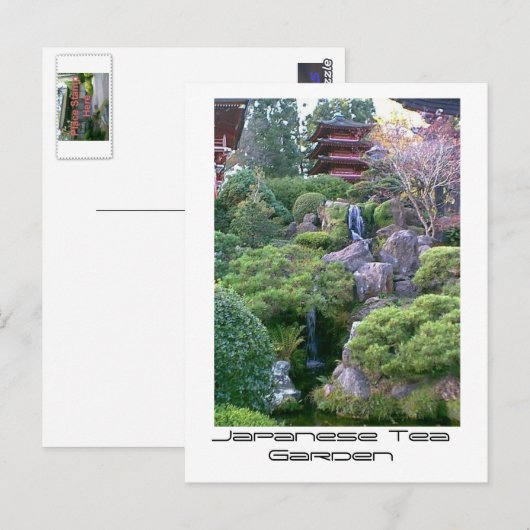 Japanse Tea Garden Waterfall Briefkaart (Voorkant / Achterkant)