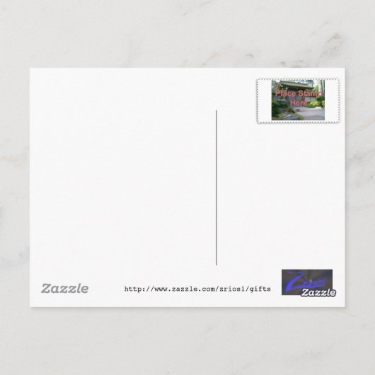 Japanse Tea Garden Waterfall Briefkaart (Achterkant)