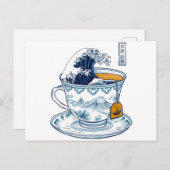 Japanse Tea Wave Briefkaart (Voorkant / Achterkant)