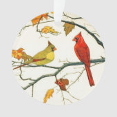  Japanse tekening, Kardinalen op een tak Ornament (voorkant)