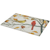  Japanse tekening, Kardinalen op een tak Snijplank (Hoek)