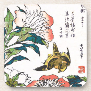 Japanse tekening, pony's en Sparrow Drankjes Onderzetter