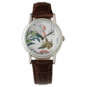  Japanse tekening, pony's en Sparrow Horloge