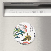  Japanse tekening, pony's en Sparrow Magneet (Insitu (Vaatwasser))