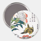  Japanse tekening, pony's en Sparrow Magneet (Voorkant / Achterkant)