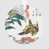  Japanse tekening, pony's en Sparrow Ornament (achterkant)