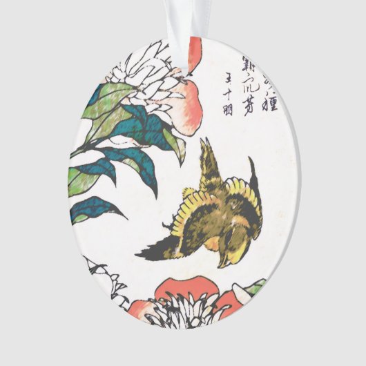  Japanse tekening, pony's en Sparrow Ornament (voorkant)