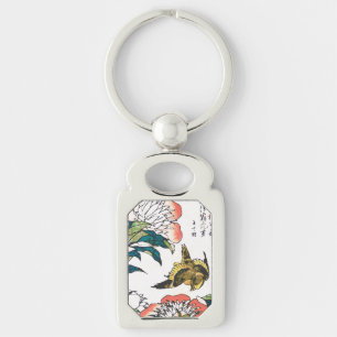  Japanse tekening, pony's en Sparrow Sleutelhanger