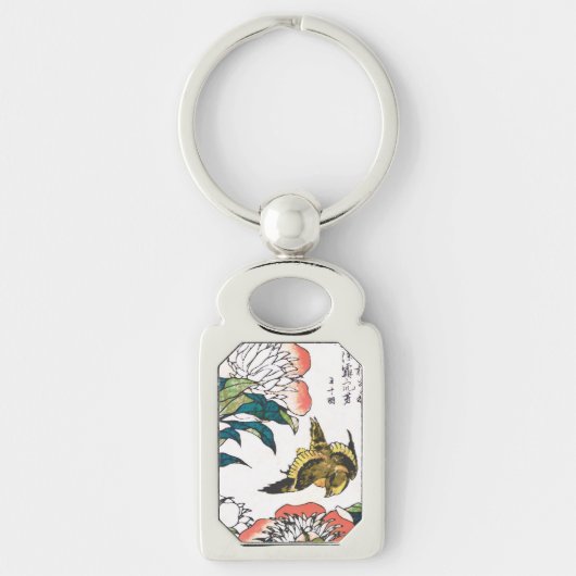  Japanse tekening, pony's en Sparrow Sleutelhanger (Voorkant)