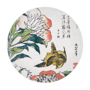  Japanse tekening, pony's en Sparrow Snijplank