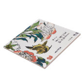  Japanse tekening, pony's en Sparrow Tegeltje (Zijkant)