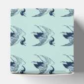 Japanse tekening van een kraan, blauw Bedankdoosjes (Bovenkant)