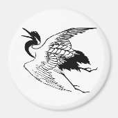 Japanse tekening van een kraan Magneet (Voorkant)