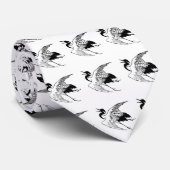  Japanse tekening van een kraan Stropdas (Opgerold)