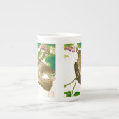 Japanse tekening van Jay op een wijnstok Porselein Kop (Voorkant)