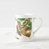 Japanse tekening van Jay op een wijnstok Porselein Kop (Rechts)