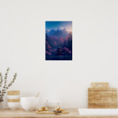 Japanse tempel bij het meer poster (Keuken)