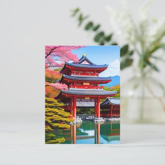 Japanse tempel briefkaart (Staand voorkant)