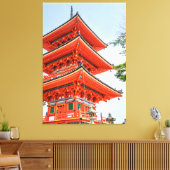 Japanse tempel canvas afdruk (Insitu (Woonkamer))