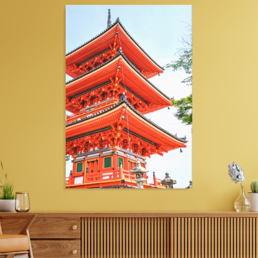 Japanse tempel canvas afdruk (Insitu (Woonkamer))