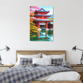 Japanse Tempel Canvas Afdruk (Insitu (Slaapkamer))