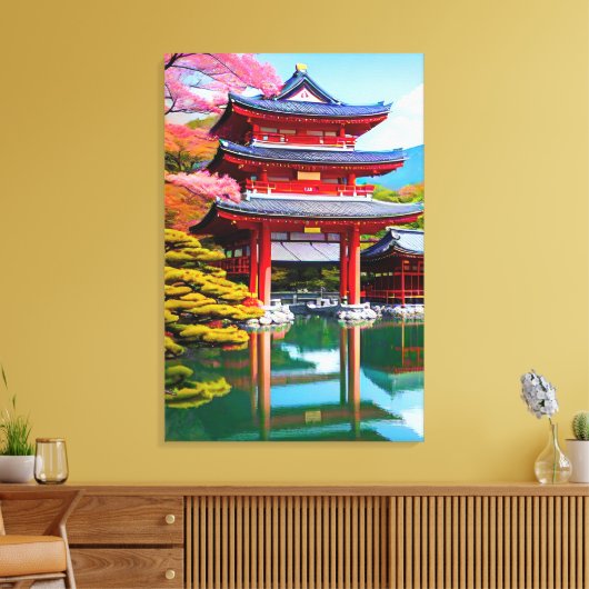 Japanse Tempel Canvas Afdruk (Insitu (Woonkamer))