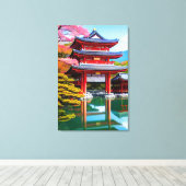 Japanse Tempel Canvas Afdruk (Insitu (Houten vloer))