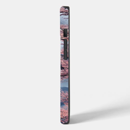 Japanse tempel, Cherry Blossom, Mountains Modern Case-Mate iPhone Case (Achterkant / Links)