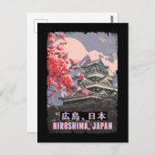 Japanse tempel Hiroshima Anime Cherry Blossom Briefkaart (Voorkant / Achterkant)