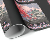 Japanse tempel Hiroshima Anime Cherry Blossom Cadeaupapier (Rol Hoek)