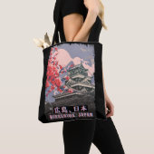 Japanse tempel Hiroshima Anime Cherry Blossom Tote Bag (Dichtbij)