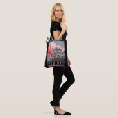 Japanse tempel Hiroshima Anime Cherry Blossom Tote Bag (Op model)