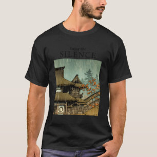 Japanse tempel in de regen pagode Kawase Japan Re T-shirt
