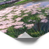 Japanse tempel in een tuin poster (Hoek)