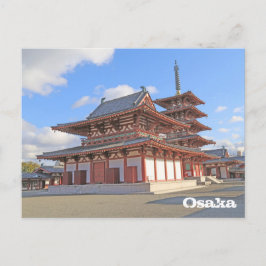 Japanse Tempel in het Briefkaart van Osaka