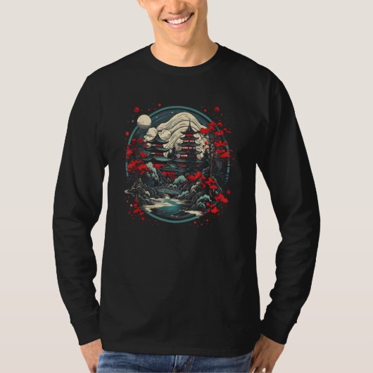Japanse tempel Japan Art T-shirt (Voorkant)