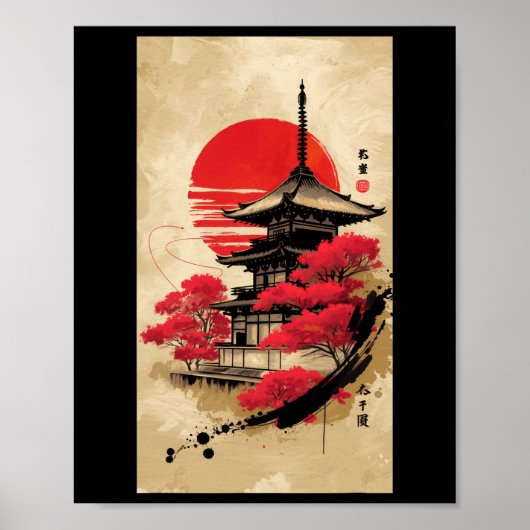 Japanse tempel Kyoto Tokyo Shrine Poster (Voorkant)