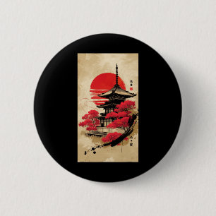 Japanse tempel Kyoto Tokyo Shrine Ronde Button 5,7 Cm