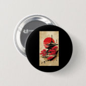 Japanse tempel Kyoto Tokyo Shrine Ronde Button 5,7 Cm (Voorkant /achterkant)