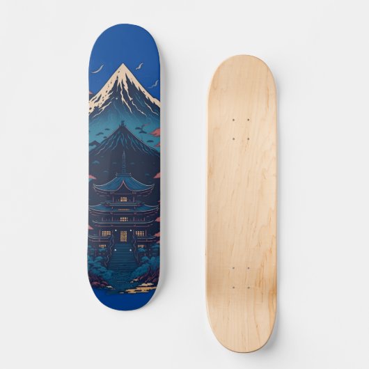 Japanse tempel persoonlijk skateboard (Voorkant)